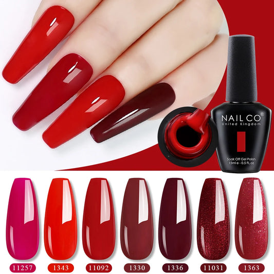 NAILCO 15ML Red Gel Nail Polish