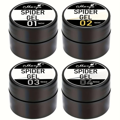 4-Color Nail Art Gel Polish Set