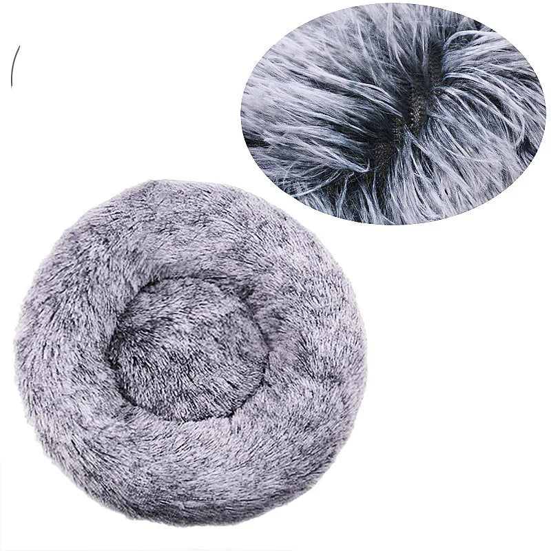 Round Plush Pet Bed – Large & Medium Dogs