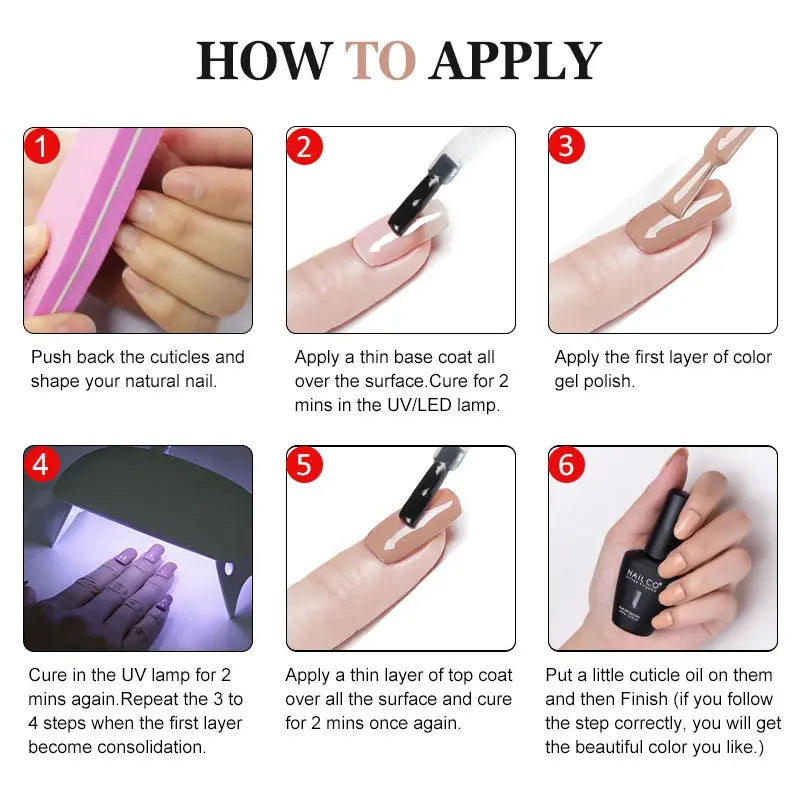NAILCO 15ml Gel Nail Kit – Base & Top Coat
