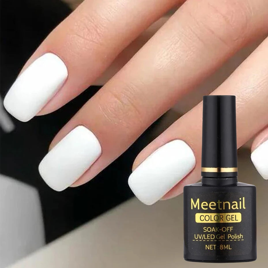 2-Piece Black & White Gel Nail Set
