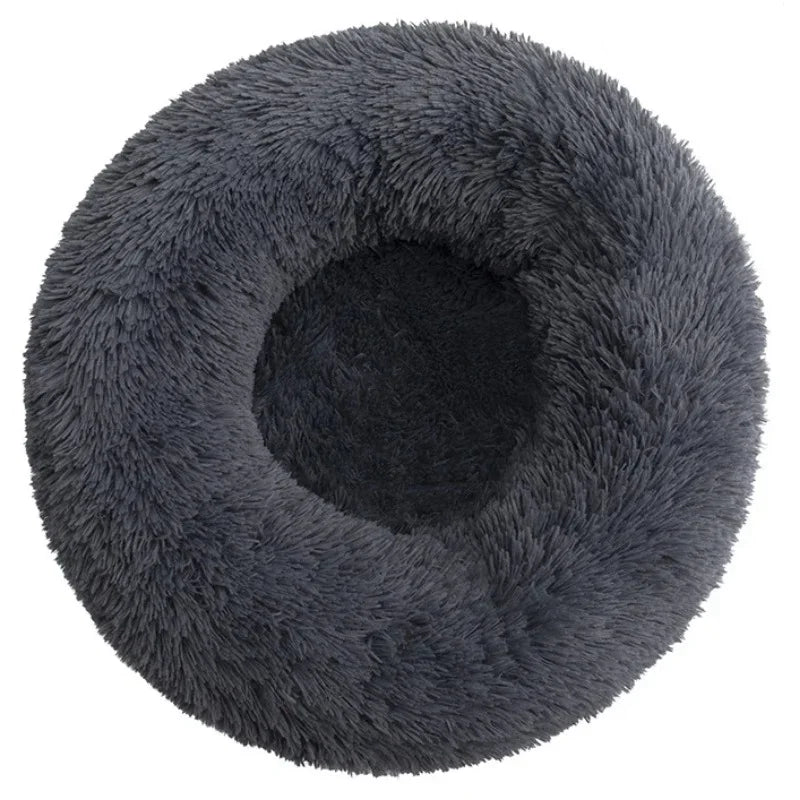 Round Plush Pet Bed – Large & Medium Dogs