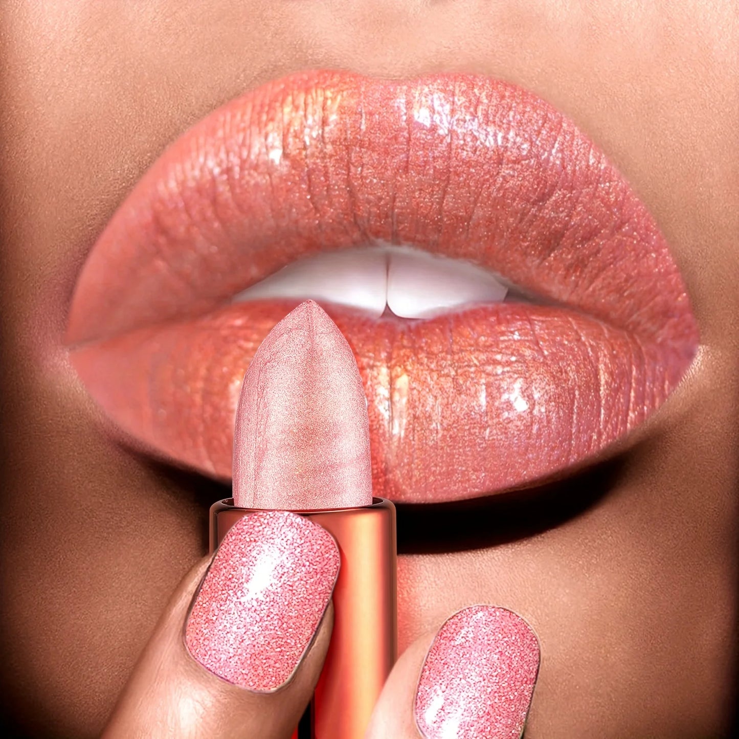 Rose Smoke Glitter Lip Powder