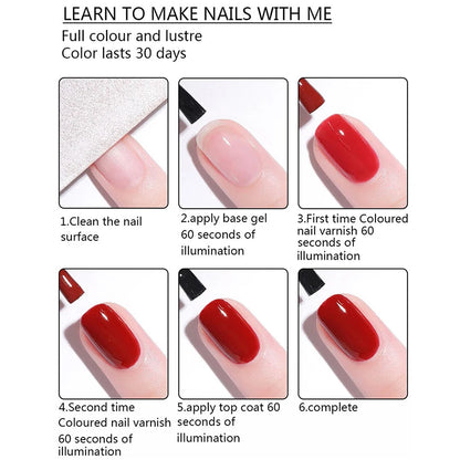 2-Piece Black & White Gel Nail Set