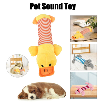 Plush Squeaky Pet Toys – Elephant, Duck, Pig